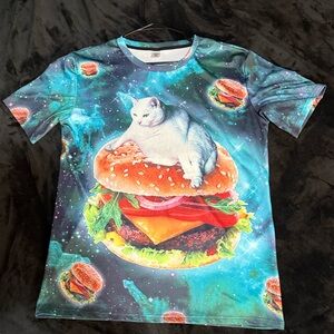 Beautiful Cat on a Burger Shirt